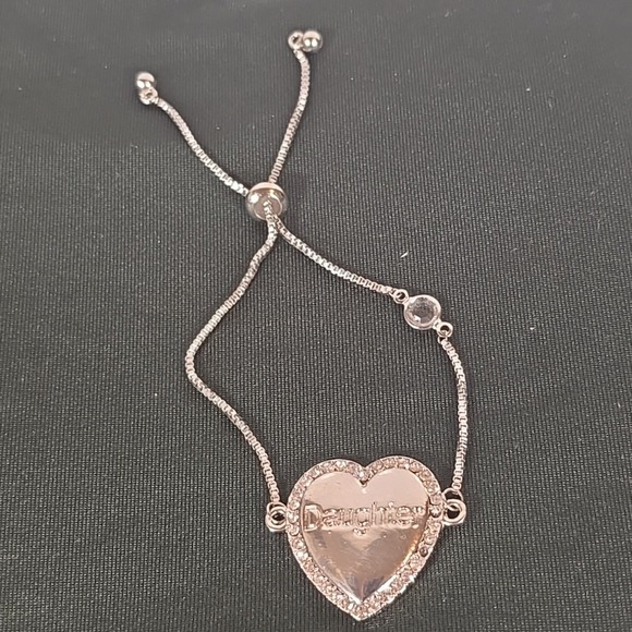 The Unbranded Brand Jewelry - My Precious Daughter Bracelet Silver Colored Bolo Chain